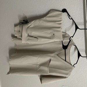 Figs Women's Scrub Set in Light Beige